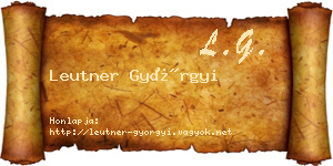 Leutner Györgyi névjegykártya